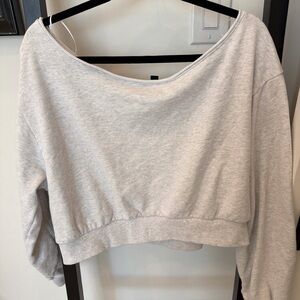 Windsor Gray Off-the-Shoulder Sweater